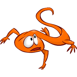 Icône orange animal lézard à télécharger gratuitement